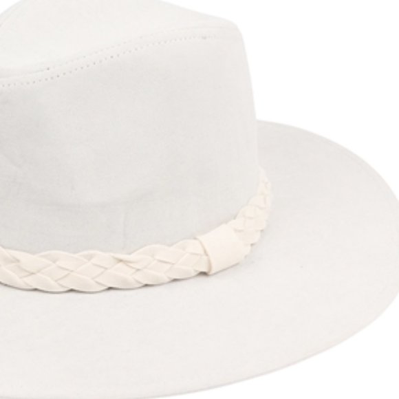 FASHION BRIM HAT WITH BRAIDED TIE - Picture 3 of 3